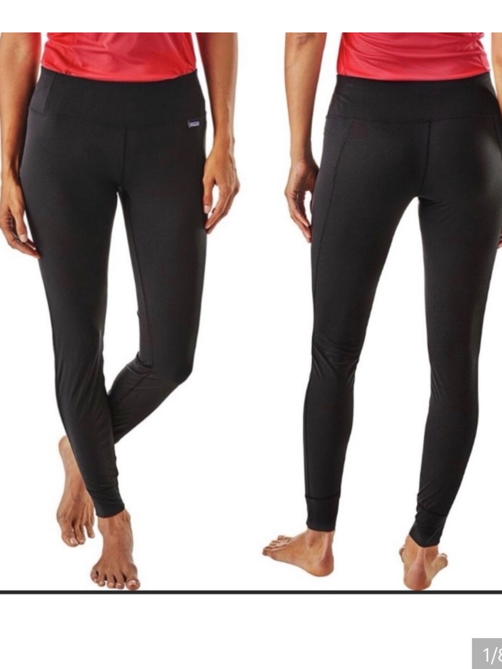 Patagonia Midweight Capilene Baselayer Legging Bottom Black Womens XL